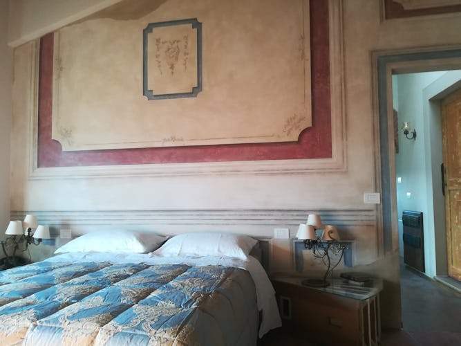 Agriturismo Vicolabate: camere da letto molto luminose con vista sul Chianti da tutte le finestre