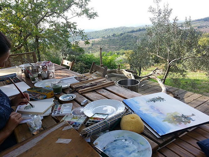 Ancora del Chianti B&B: Ask about a mini art lesson and unleash your creative side in Tuscany