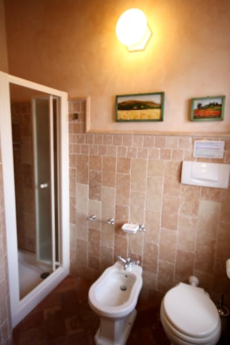 Bathroom with terracottra floor