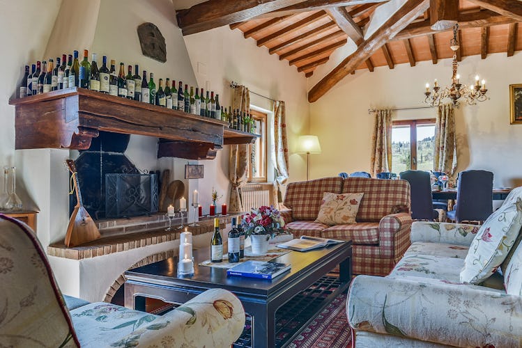 Belvedere di Viticcio near Greve in Chianti is cozy & inviting.