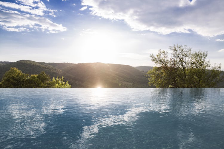 Infinity pool overlooking the Chianti countryside