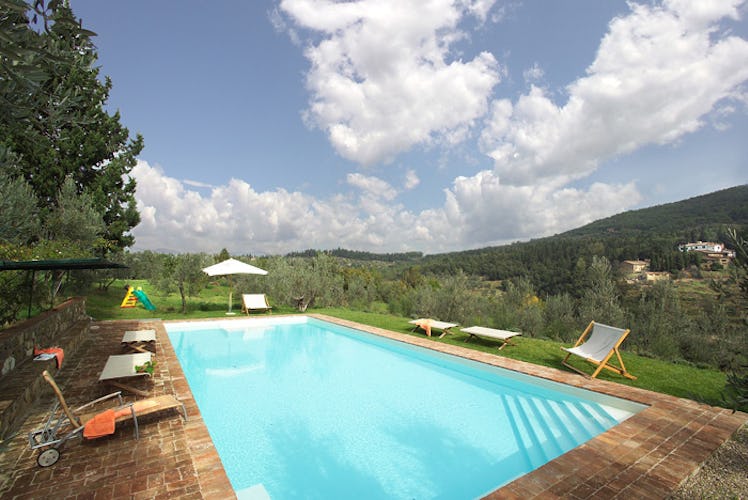 Panoramic views & pool from a typical Chianti hillside