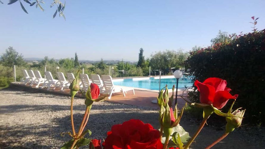 Relax at the pool or enjoy the well maintained gardens at Il Greppo