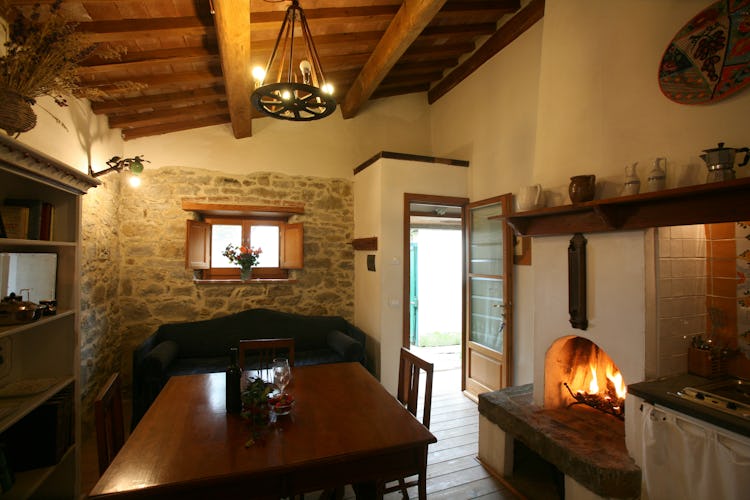 There are 5 self catering apartments, some with a fireplace