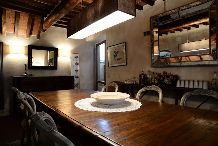 La Casa in Chianti: sala da pranzo con spazio per tutta la famiglia