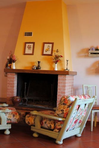 Fireplace room at Agriturismo Le Valline near Siena