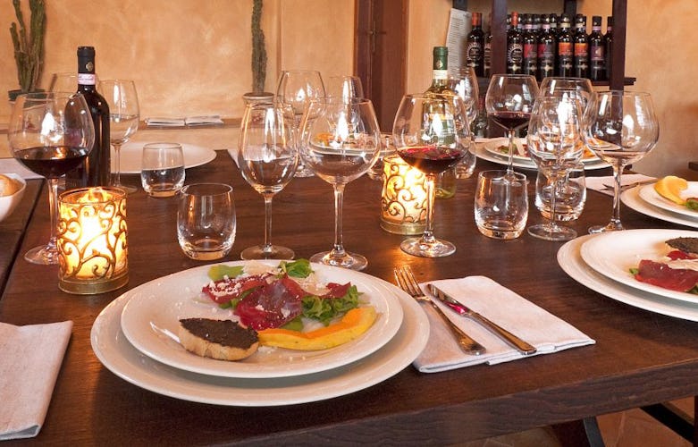 A typical Tuscan restaurant is on the property for a genuine meal