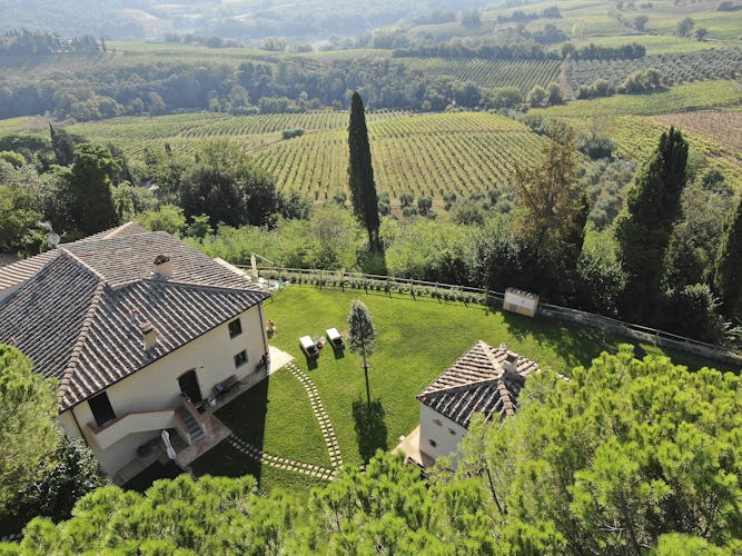 A view of Agriturismo Pancolina from above
