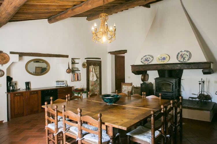 Villa Patrignone has a dining room large enough for 14 persons