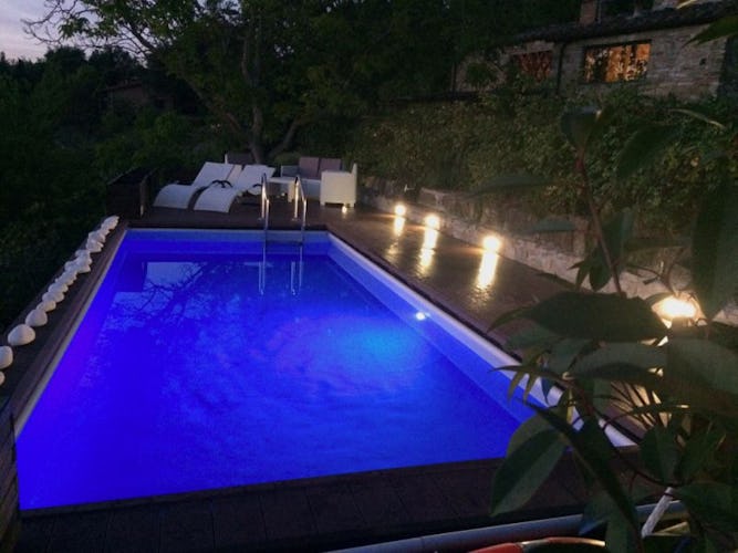 The beautiful pool at night