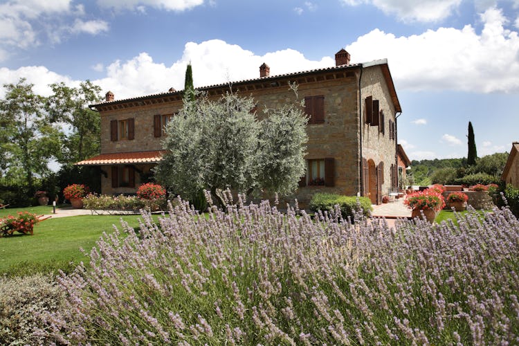 Tenuta Quadrifoglio; Tuscan Gardens with lavendar & rosemary