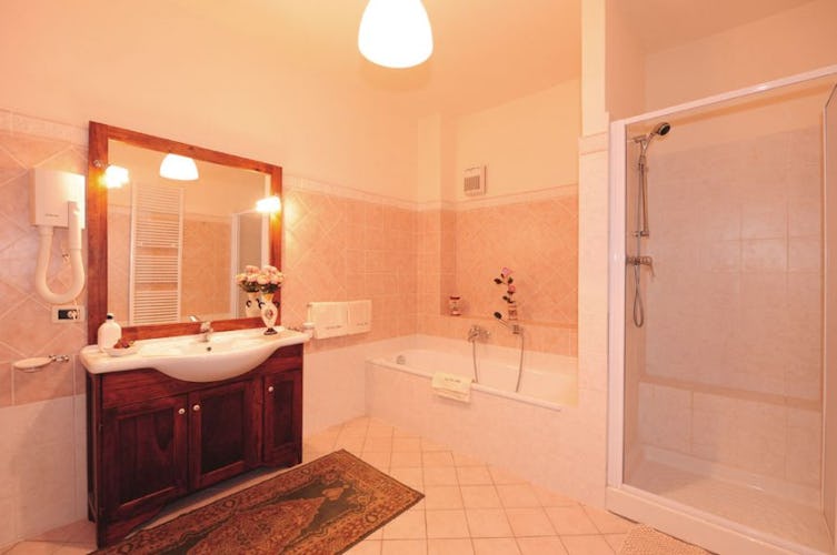 The bathrooms are especially large & comfortable at Villa Rossi-Mattei