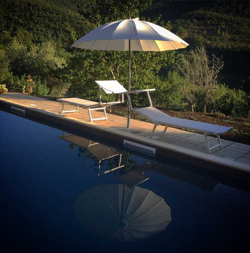 Agriturismo Convento di Novole: Piscina nella collina