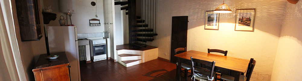 Inside one of the apartments