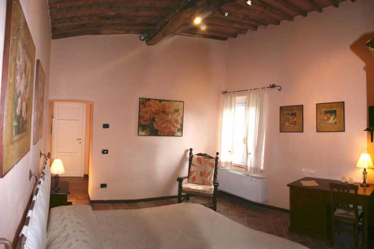 The rooms are decorated in Tuscan style