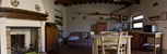 Kitchen with fireplace