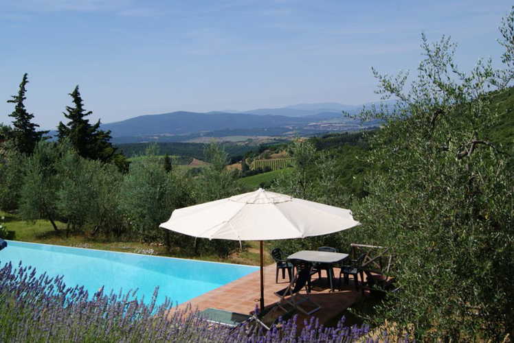 La piscina ed il paesaggio circostante