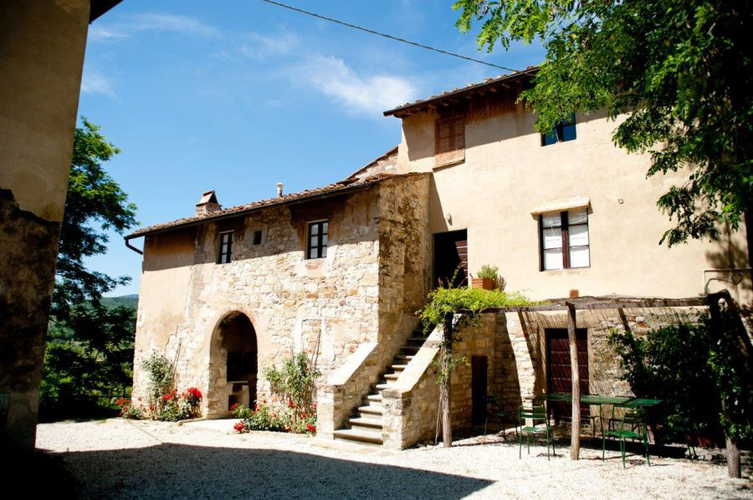 Warm brown stone farmhouses with private garden areas