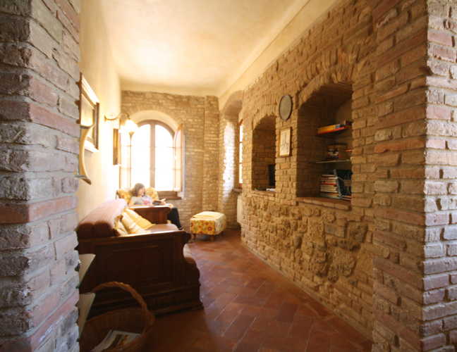 Il salotto nell'appartamento Attico Duomo