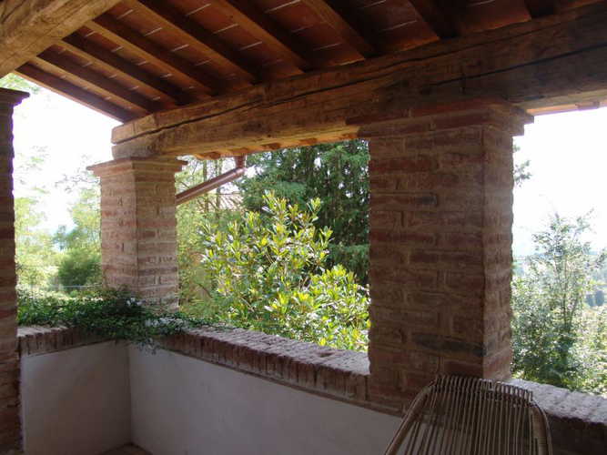 The outdoor patio for enjoying the view