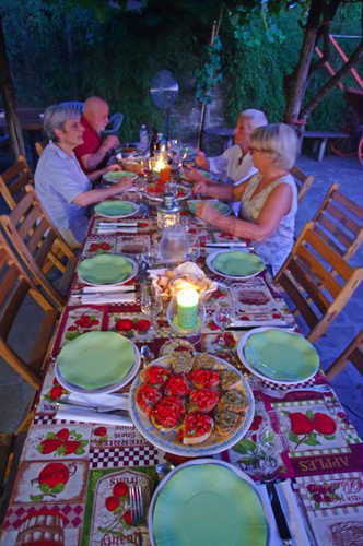 Dinner with our guests