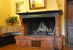 Inviting fireplace with space for friends and family to visit