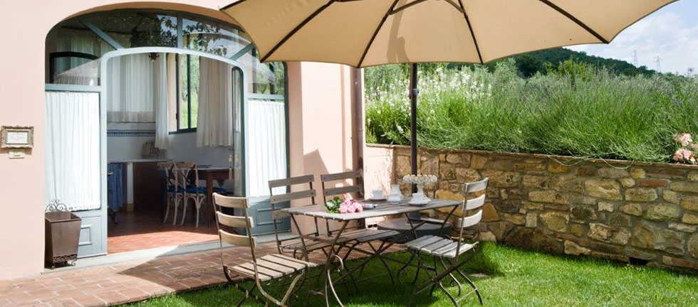 La suite Il Fienile, con il proprio giardino esclusivo