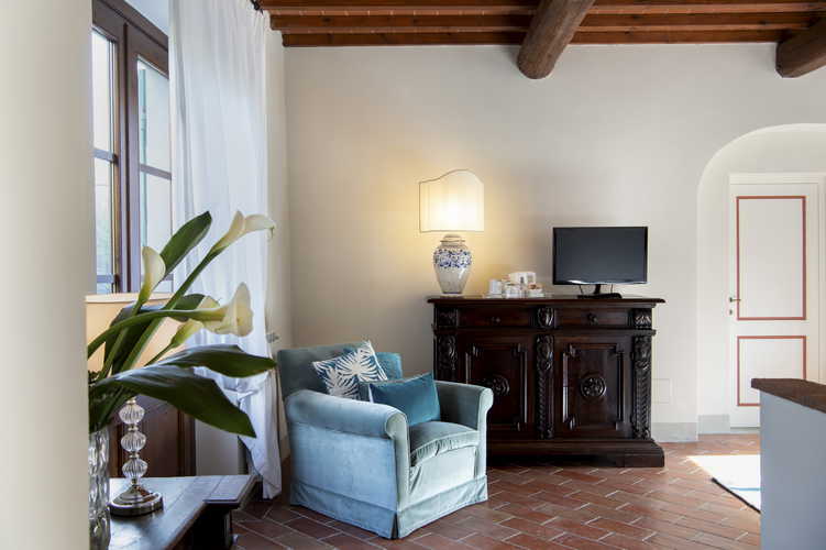 La raffinatezza dei dettagli, come quelli curati nella suite, Ã¨ il fiore all'occhiello del boutique relais