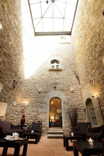 inside courtyard sitting room