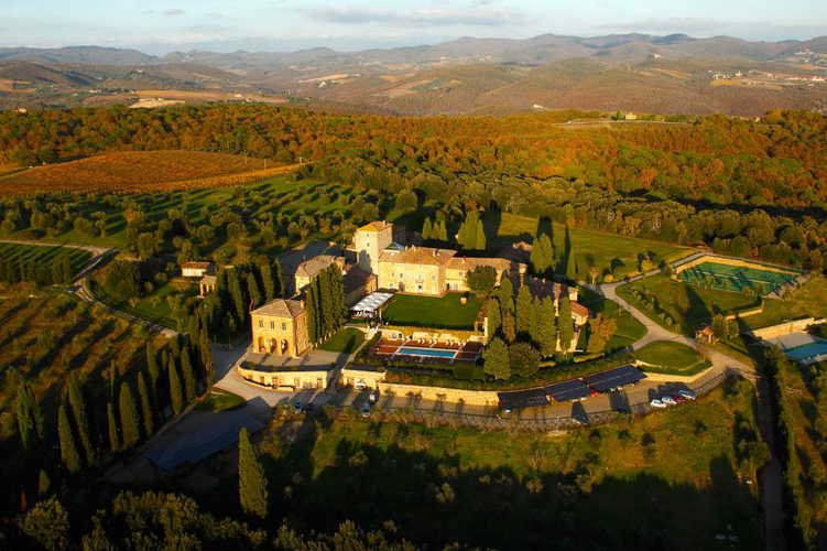 view from above of medieval hamlet