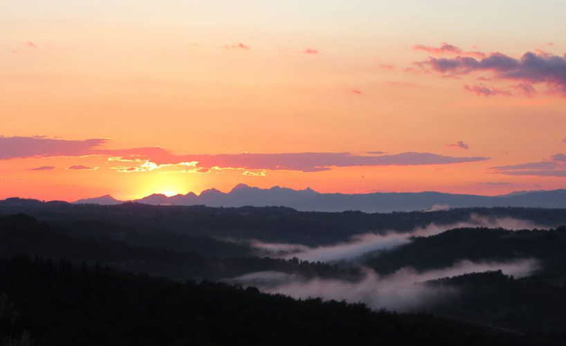 Alba e tramonto sono spettacoli da non perdere a Borgo Sicelle