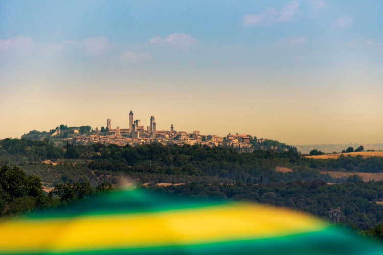 Casa Podere Monti - Panorama con vista su San Gimignano