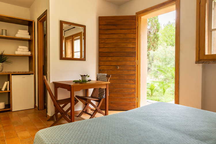 One of the comfortable bedrooms of the villa