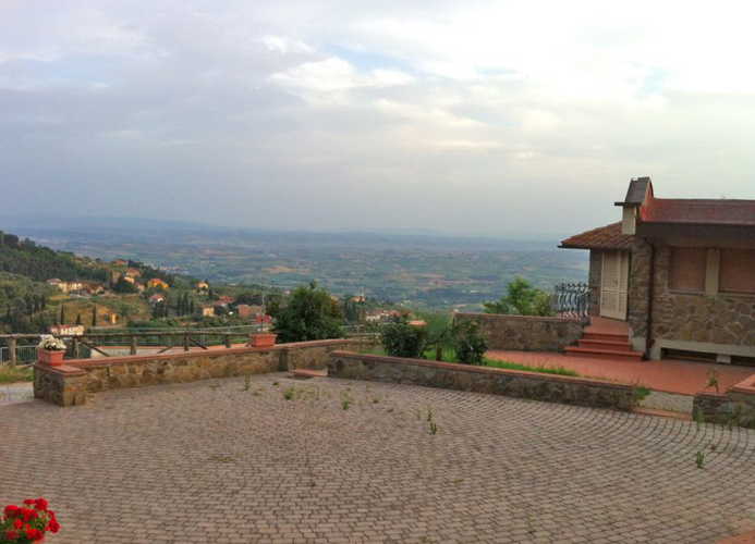 La vista panoramica dalla terrazza