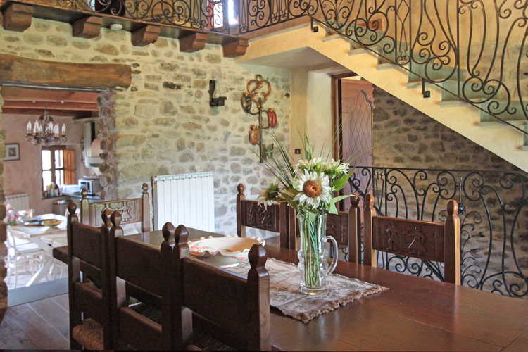 La Loggia Fiorita villa in Toscana: la sala da pranzo ufficiale