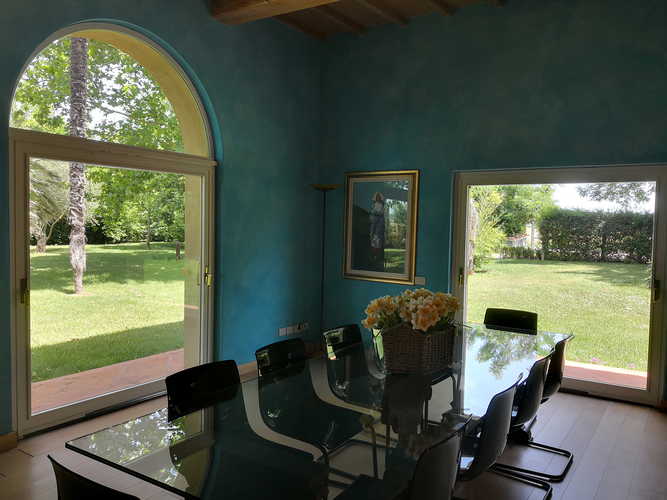 La Villa con gli Archi a lovely blend of traditional architecture, colors and antiques with  contemporary furnishing