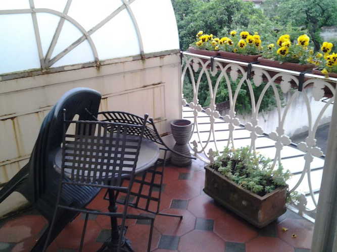 The nice terrace for enjoying al fresco breakfast