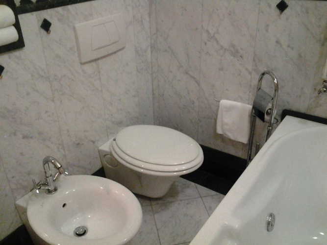 The stylish bathroom