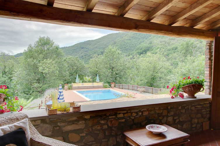 The large pool commands a panoramic position at Montecastello