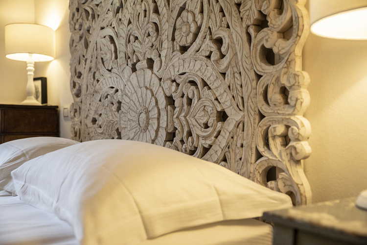 Il letto rispecchia l'accuratezza che caratterizza l'intero agriturismo