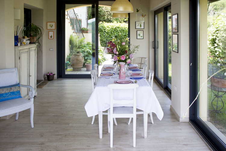 Porch with view on the valley near Florence