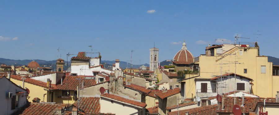 Dal palazzo, si puÃ² ammirare il panorama sui tetti rossi di Firenze