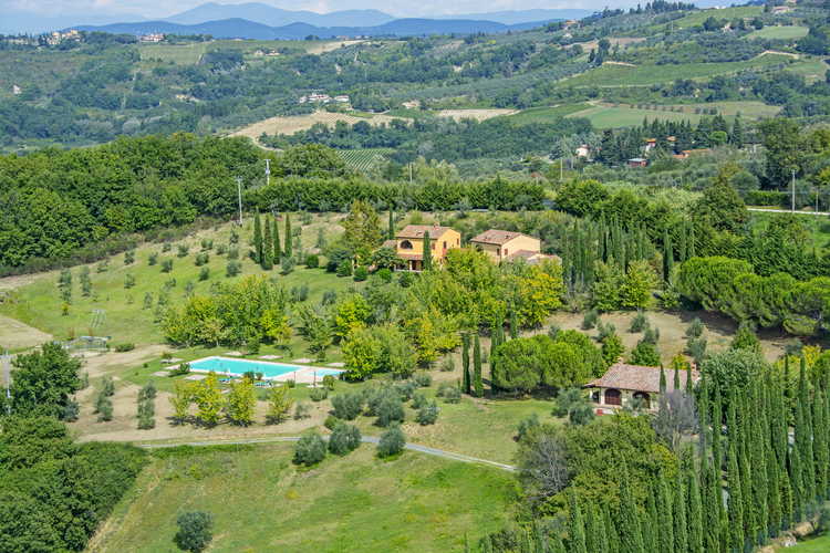 Veduta della Tenuta Moriano nel Chianti