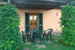 Dedicated outdoor dining areas, surrounded by the lush Tuscan landsape