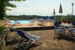 The fresh water pool overlooks the family run vineyards at San Vito