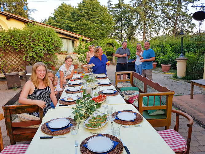 Villa Cafaggiolo - delightful covered terrace for meals and snacks