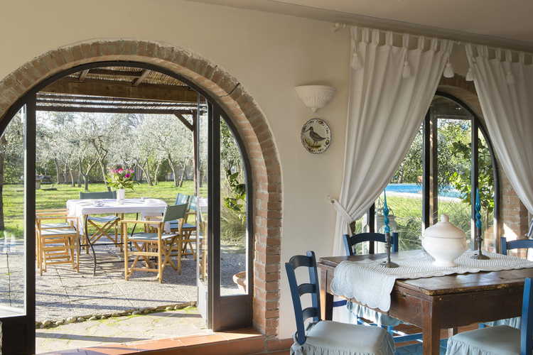 View from breakfast room of the garden