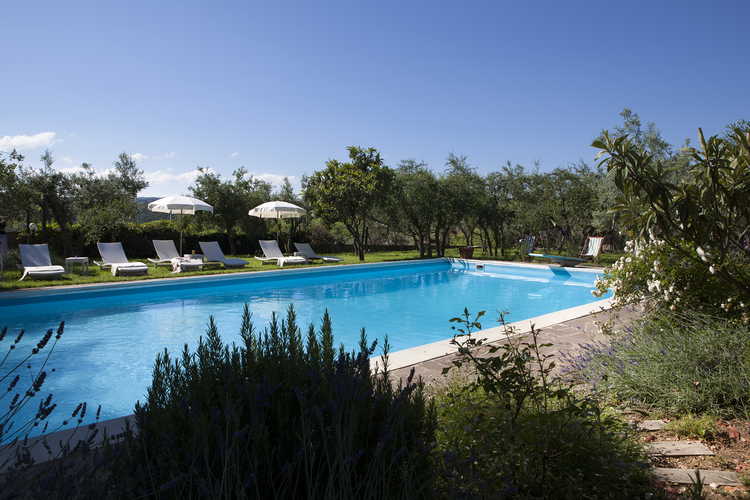 Large private pool in the huge garden at Villa Fillinelle