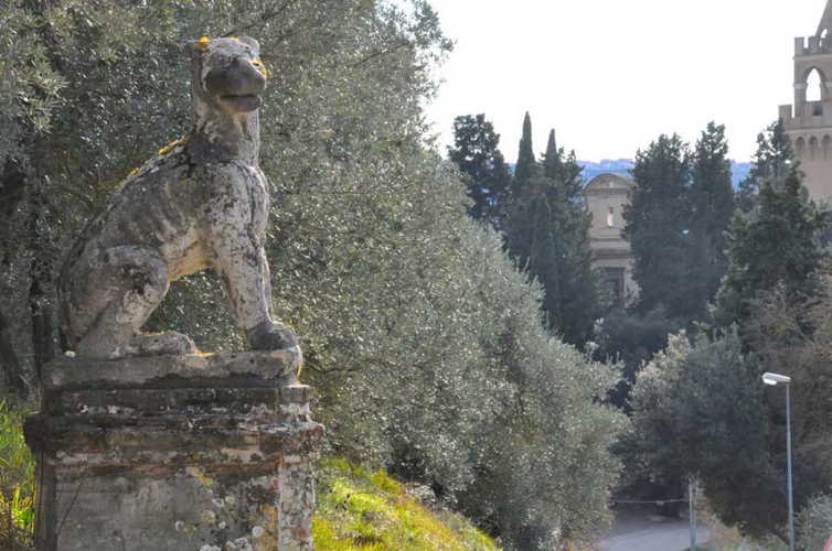 Beautiful Tuscan scenery surround the rental Villa i Leoni