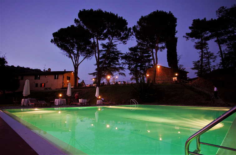 Poggio di Gaville Pool at Night